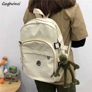 Embriodery Harajuku Backpacks All-match Couples School Book Japan Preppy Ins