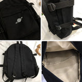 Embriodery Harajuku Backpacks All-match Couples School Book Japan Preppy Ins