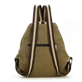 Embroidered Canvas Backpack, Women's Niche Bucket Bag