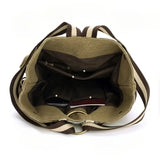 Embroidered Canvas Backpack, Women's Niche Bucket Bag