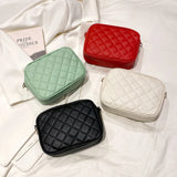 Embroidered Cosmetic Bag Ladies Handbag Fresh Sweet Camera Lingge Chain Shoulder
