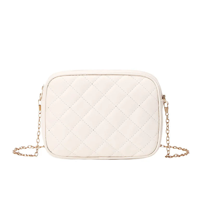 Embroidered Cosmetic Bag Ladies Handbag Fresh Sweet Camera Lingge Chain Shoulder