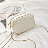 Embroidered Cosmetic Bag Ladies Handbag Fresh Sweet Camera Lingge Chain Shoulder