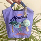 Embroidered Eco-friendly Hawaiian Vacation Mini Bag Tote Bag