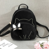 Embroidered Flannel Backpack for Women Girls Schoolbag