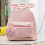 Embroidered Flannel Backpack for Women Girls Schoolbag