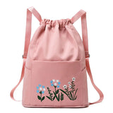 Embroidered Folding Backpack Casual Bag Waterproof Bundle