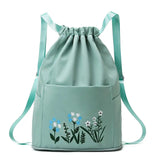 Embroidered Folding Backpack Casual Bag Waterproof Bundle