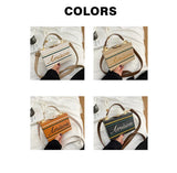 Embroidered Letter Box Style Purses Crossbody Bag Vintage Tote Bag