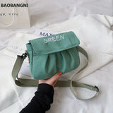 Embroidered Letters Canvas Small Bag Female Candy Small Fresh Shoulder Bag