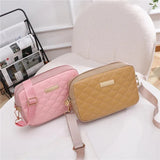 Embroidered Messenger Bag PU Leather Crossbody Large Capacity