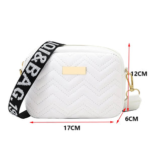 Embroidered Messenger Bags Printing PU Leather Shoulder Crossbody Bag for Women