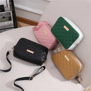 Embroidered Messenger Bag PU Leather Shoulder Crossbody Large Capacity Women