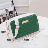 Embroidered Messenger Bag PU Leather Shoulder Crossbody Bag for Women