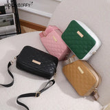 Embroidered Messenger Bags PU Leather Shoulder Crossbody Bag Women