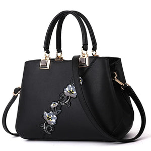 Embroidered Messenger Bags Women Leather Handbags Bags for Women