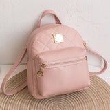Embroidered Mini Backpack Women Bag Pack Small Phone Pouch Soft PU Leather