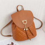 Embroidered Mini Backpack Women Bag Small Phone Pouch Soft PU Leather