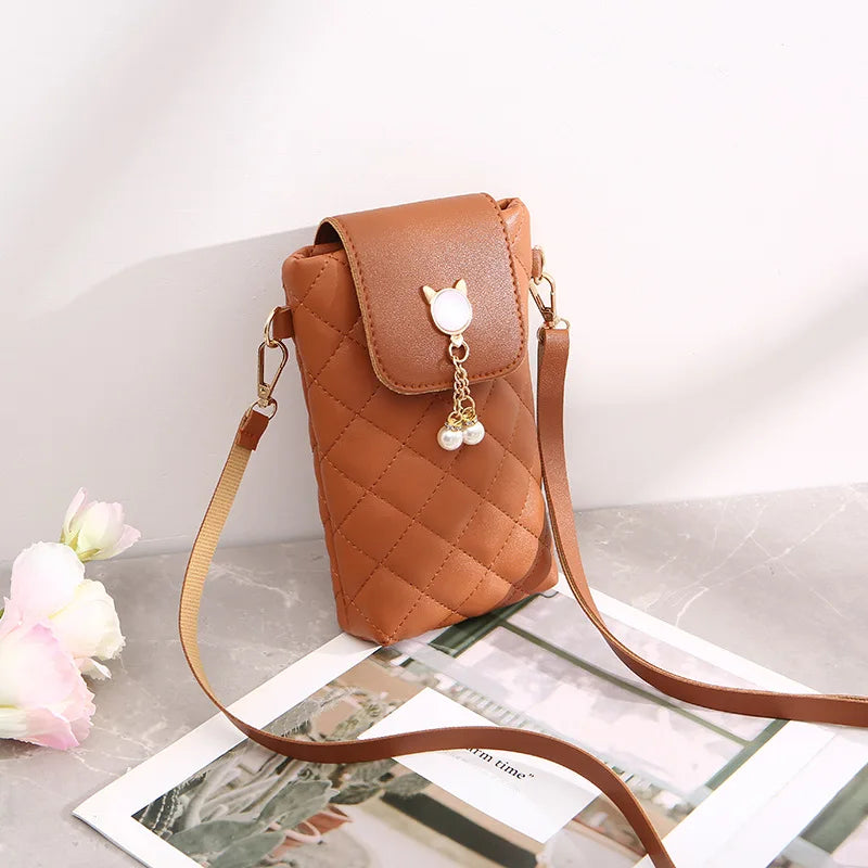 Embroidered Ladies Phone Bag Messenger Shoulder - Versatile