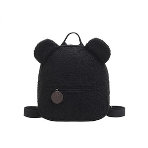 Personalized Brown Bear Backpack Plush Bag