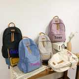 Embroidered Name Personalized High School Student Backpack