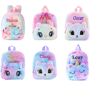 Personalized Name Unicorn Kindergarten Bag for Girls