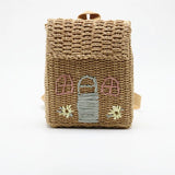 Bohemian Embroidered Straw Backpack Beach Bag