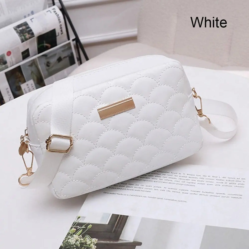 Embroidered Printing Messenger Bags PU Leather Shoulder Crossbody Bag for Women