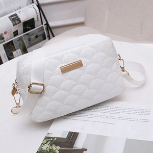 Embroidered Printing Messenger Bags PU Leather Shoulder Crossbody Bag for Women