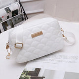 Embroidered Printing Messenger Bags PU Leather Shoulder Crossbody Bag for Women