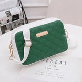 Embroidered Printing Messenger Bags PU Leather Shoulder Crossbody Bag for Women