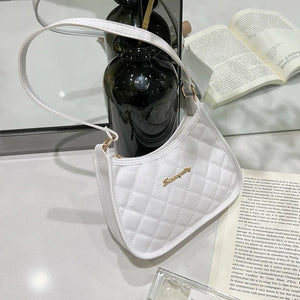 Embroidered Rhombus Underarm Bag Ladies Handbag Shoulder Bag