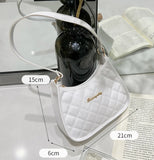 Embroidered Rhombus Underarm Bag Ladies Handbag Shoulder Bag