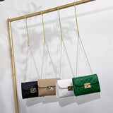 Embroidered Crossbody Bag Fresh Sweet Diamond Chain Messenger Bag