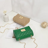 Embroidered Crossbody Bag Fresh Sweet Diamond Chain Messenger Bag