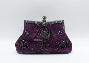 Vintage Beaded Evening Clutch Bags Diamond Sequined Handbag Bride Purses