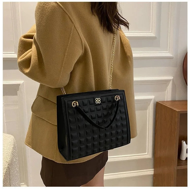 Embroidered Wire Lingge Large Bag Women's Large Capacity Tote Bag