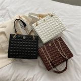 Embroidered Wire Lingge Large Bag Women's Large Capacity Tote Bag