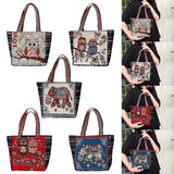 Embroidered Women Tote Bag Casual Handbags Daily Bags for Shopping