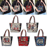 Embroidered Women Tote Bag Casual Handbags Daily Bags for Shopping