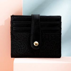 Embroidered Card Bag Women's Short Wallet Mini Zero Wallet