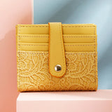 Embroidered Card Bag Women's Short Wallet Mini Zero Wallet