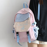 Girl's Embroidered Schoolbag, Junior Student Backpack
