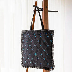 Embroidered Orchid Bag Casual Shoulder Handbag Tote Bag