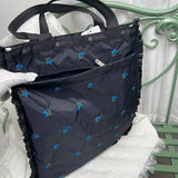 Embroidered Orchid Bag Casual Shoulder Handbag Tote Bag