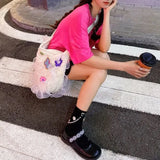 Butterfly Shoulder Bag Retro Flower Quilting Plaid Messenger Bag