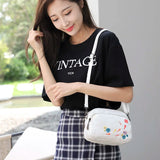 Soft PU Leather Mini Messenger Bag for Women in Brown