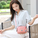 Soft PU Leather Mini Messenger Bag for Women in Brown