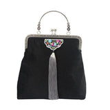 Embroidery Flowers Wedding Boho Fringe Bag Women's Handbags