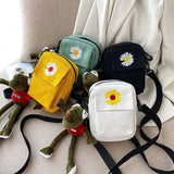 Mini Canvas Women's Crossbody Bags Embroidery Handbags